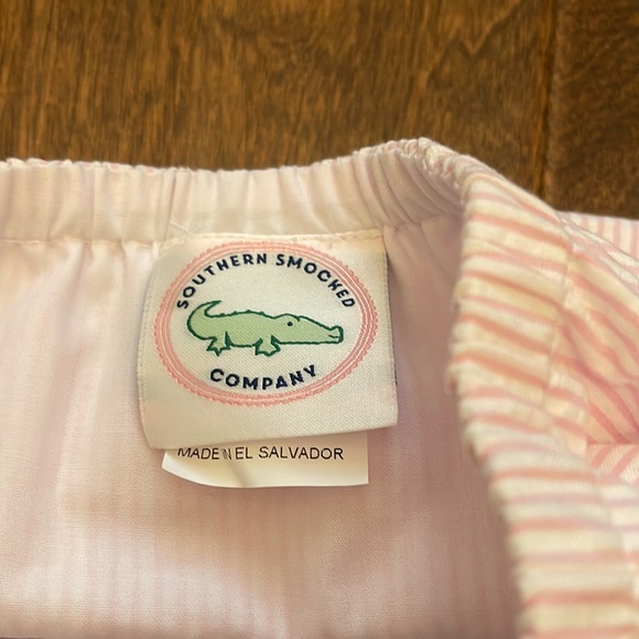 NWOT Southern Embroidered Blue Whales Light Pink Stripe Swim - 6 - price firm - Picture 4 of 6